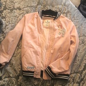 Girls Pink Bomber Jacket